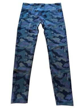 First Looks Blue & Navy Camo Leggings L/XL